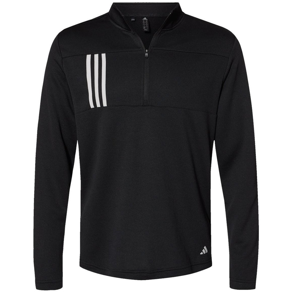 Adidas 3-Stripes Double Knit Quarter-Zip Pullover